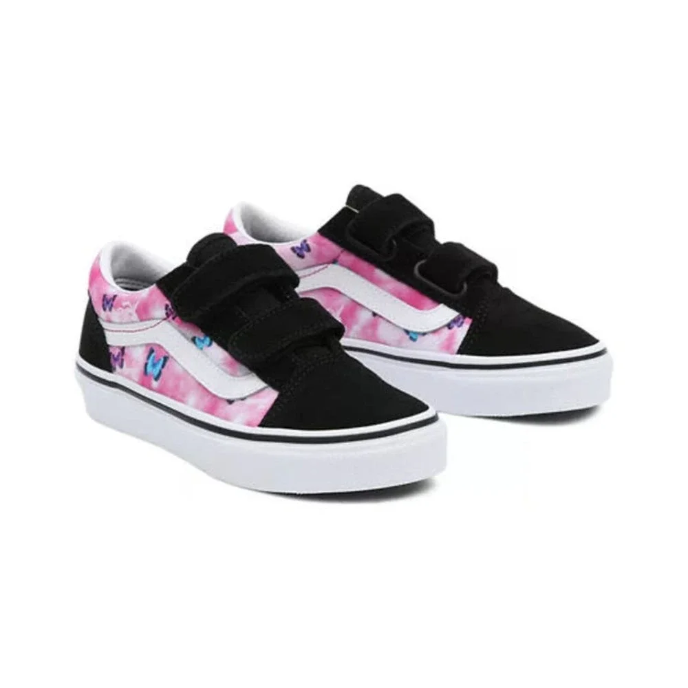 Vans Kids Pink Black Tie-Dye Velcro Sneakers - Picture 2 of 10